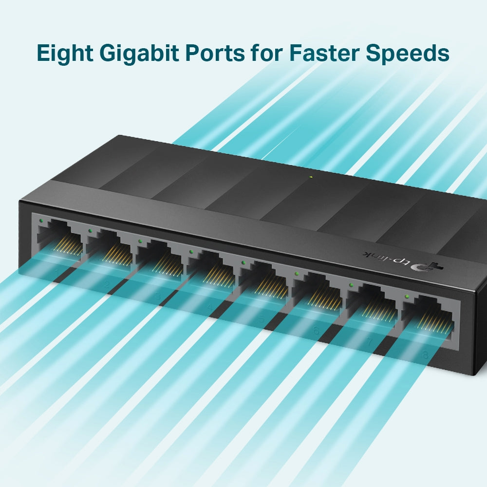 Switch 8 Puertos Gigabit 10/100/1000Mbps LS1008G LiteWave - switch ls1008g