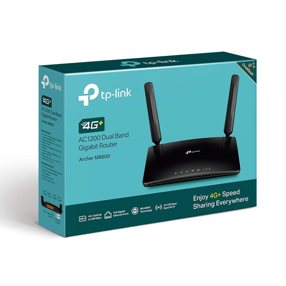 Router 4G+ Cat6 Dual Band AC1200 Gigabit Archer MR600