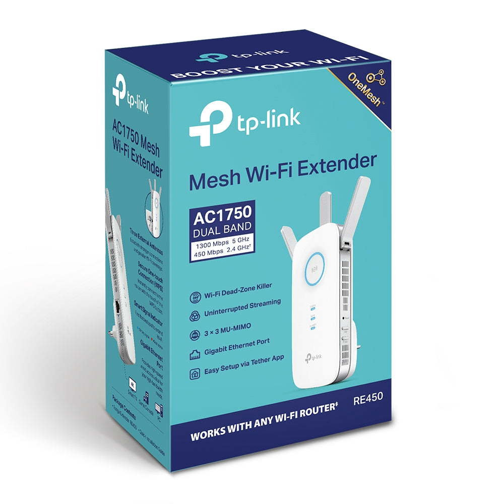 Repetidor WIFI Dual Band Extensor de rango AC1750 RE450