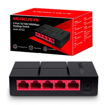 Switch 5 Puertos Gigabit 10/100/1000 Mercusys MS105G - solución perfecta