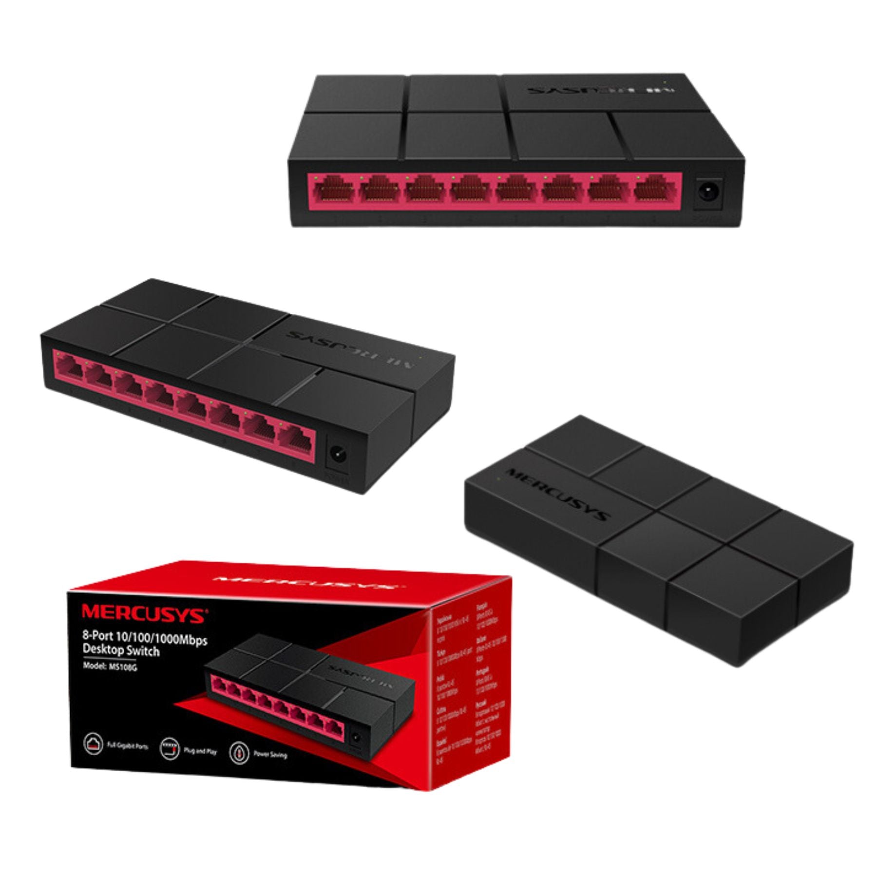 Imagen de Switch 8 Puertos Gigabit Mercusys MS108G Dispositivos