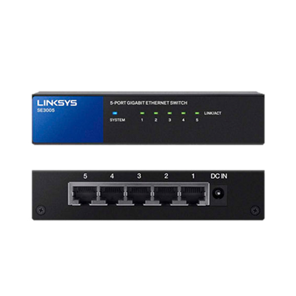 Switch 5 Puertos Gigabit Linksys Metálico SE3005 - switch linksys