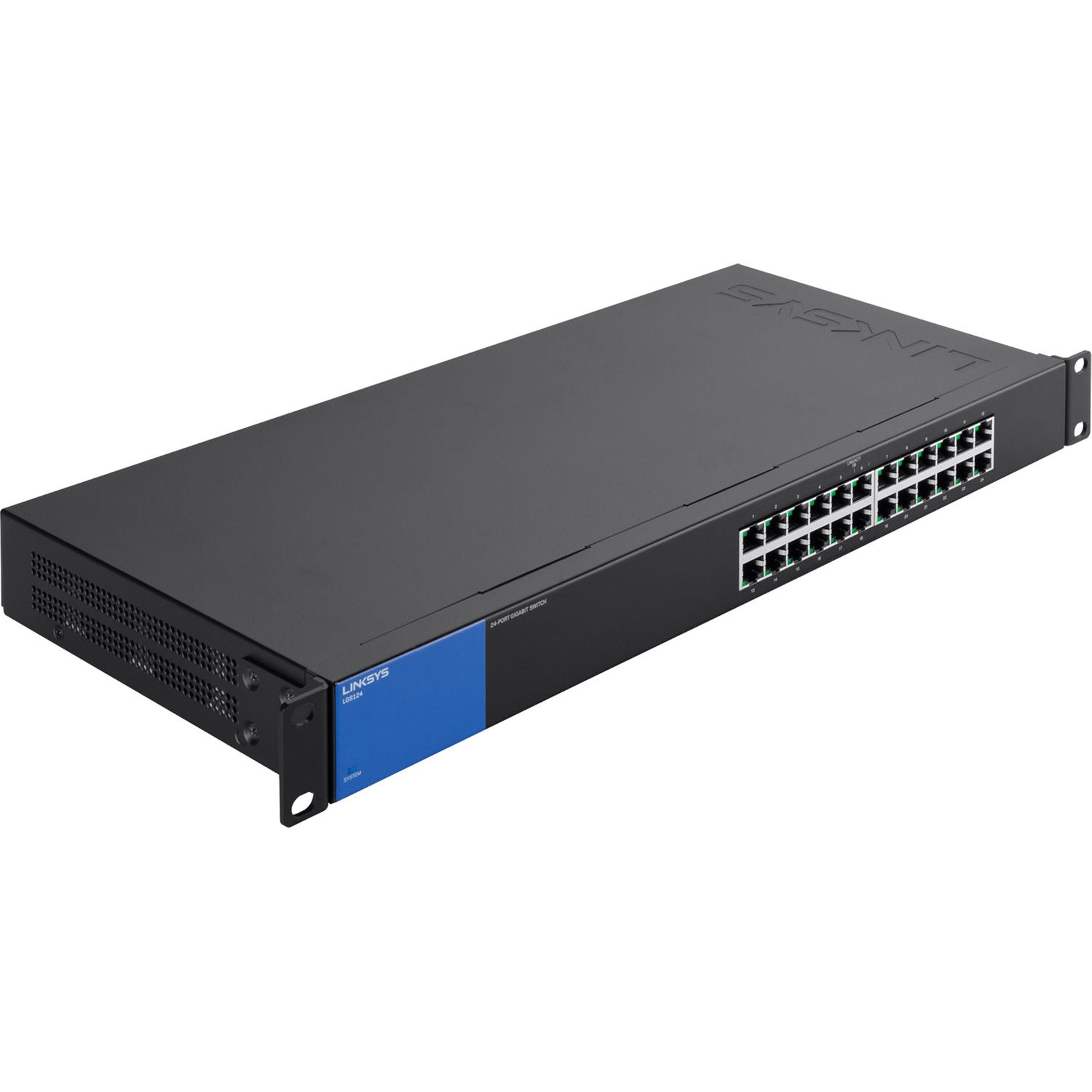 Switch 24 Puertos Gigabit Linksys Metálico Rackeable Lgs124 - switch linksys
