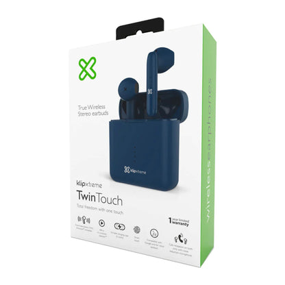 Audífonos Bluetooth Twin Touch KTE-010BL Hasta 17 Hrs Azul - audífonos verdadera