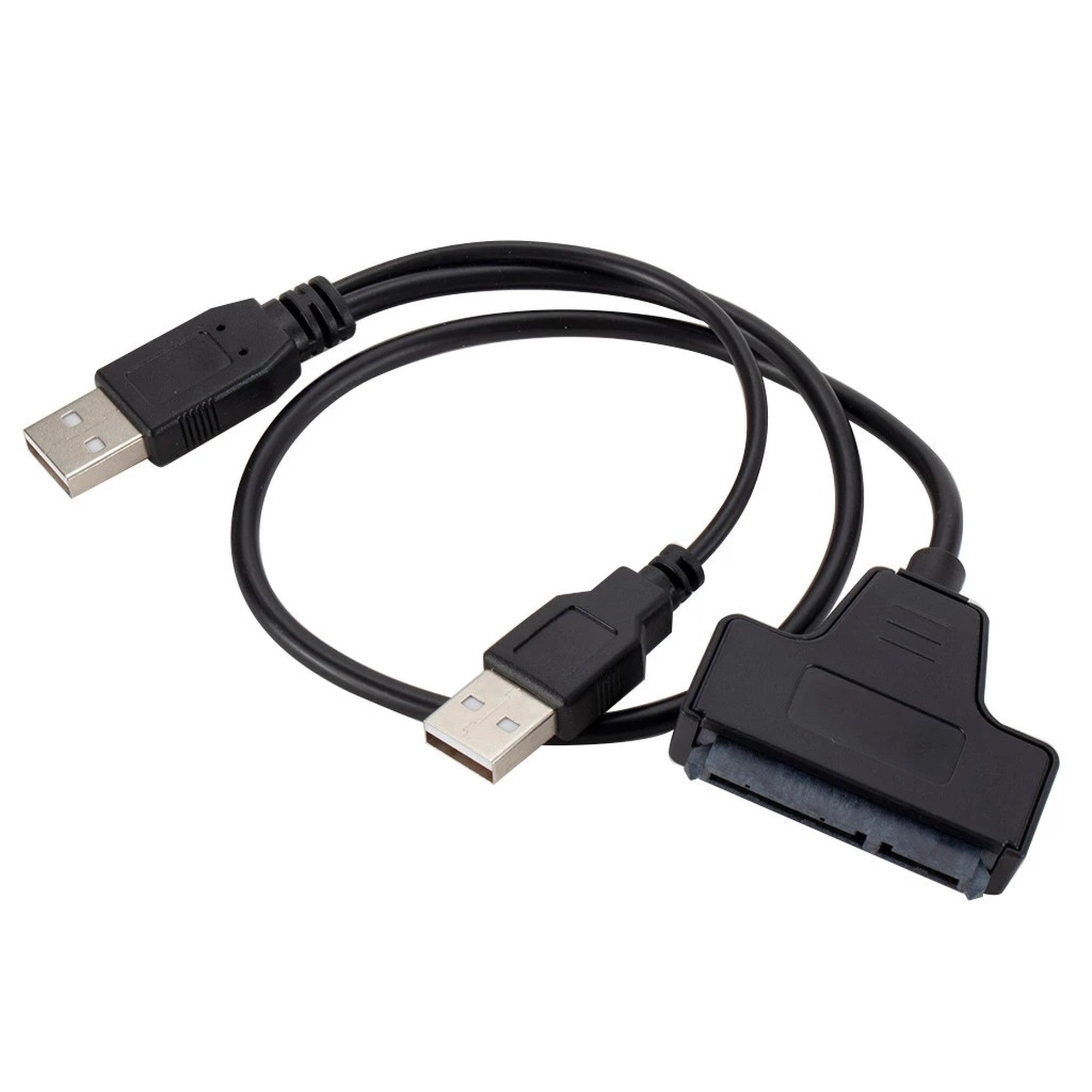 Adaptador Usb 2.0 A Sata Con Doble Usb - color negro