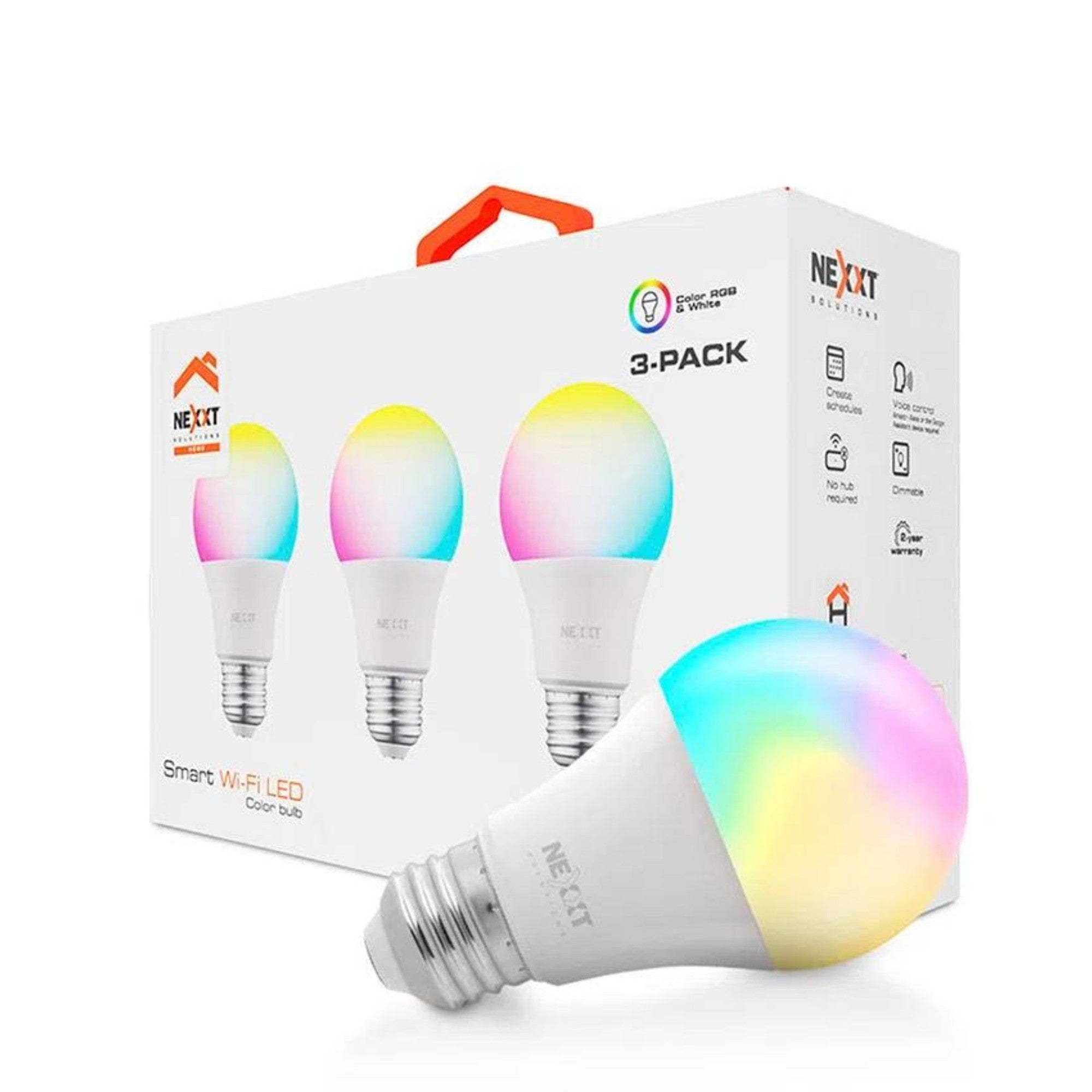 Ampolleta Bombilla Led RGB Inteligente Wifi Nexxt  NHB-C120 - bombilla inteligente