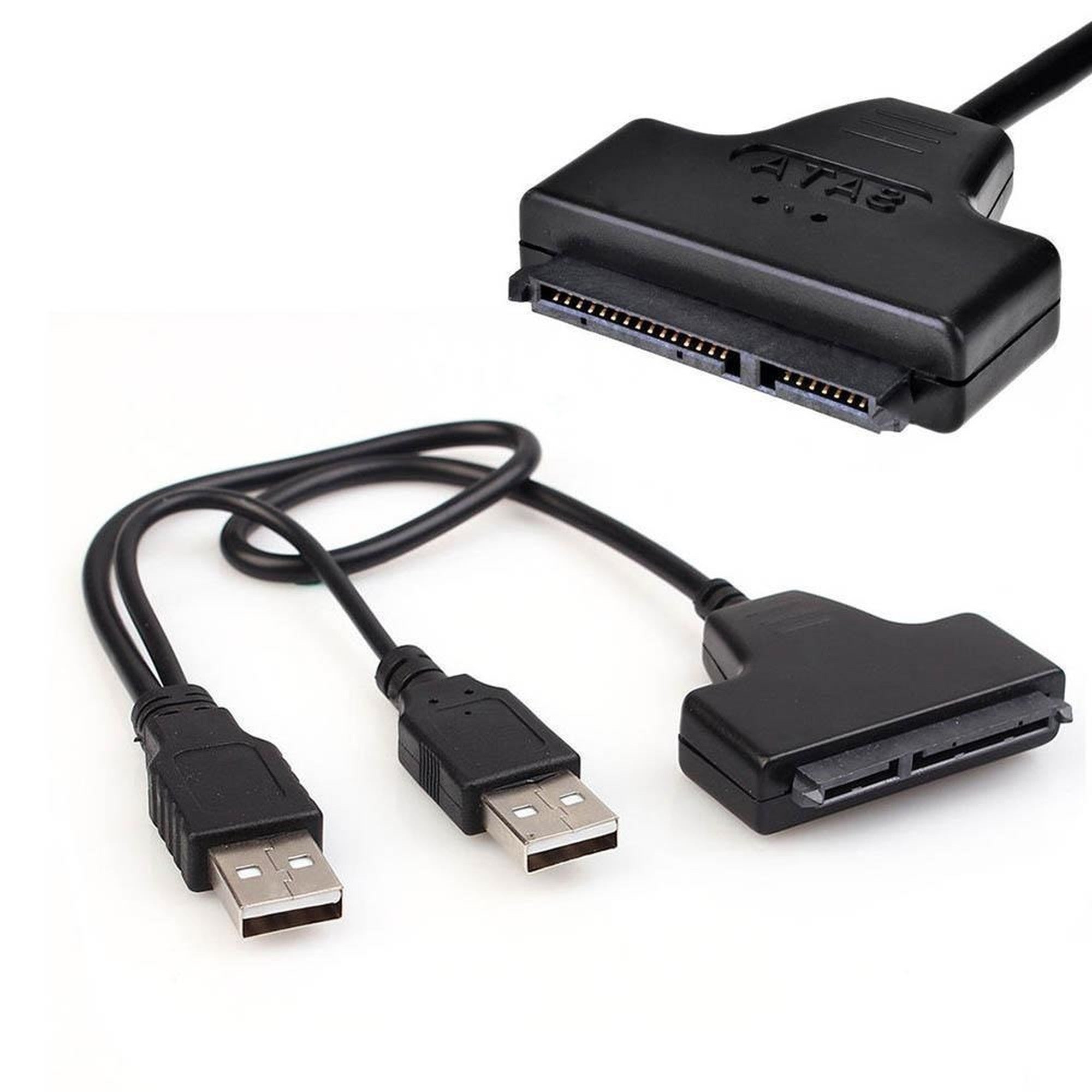 Adaptador Usb 2.0 A Sata Con Doble Usb - color negro