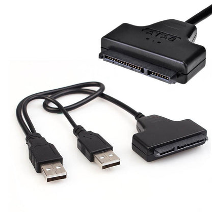 Adaptador Usb 2.0 A Sata Con Doble Usb - color negro