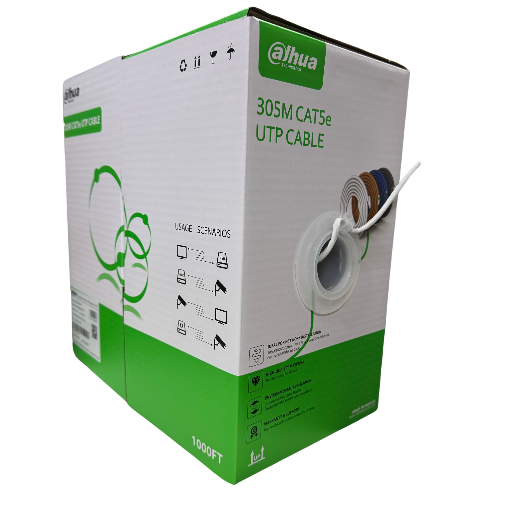 Imagen de Cable de Red UTP 305M Cat5E Dahua Aleación Blanco  Dispositivos