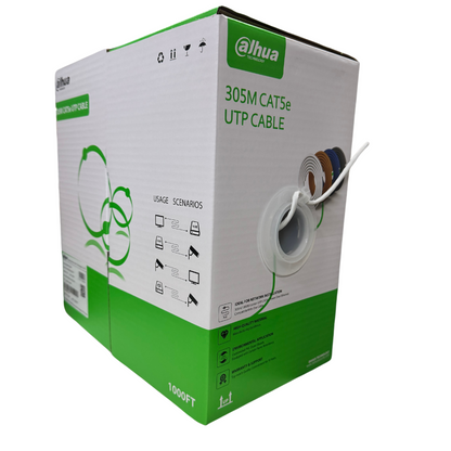 Imagen de Cable de Red UTP 305M Cat5E Dahua Aleación Blanco  Dispositivos