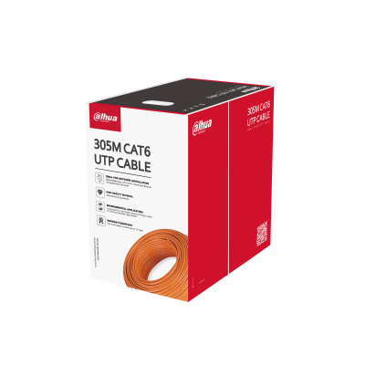 Cable de Red UTP Cat6 305Mts 23AWG CCA Dahua Naranjado - pfm922i cable