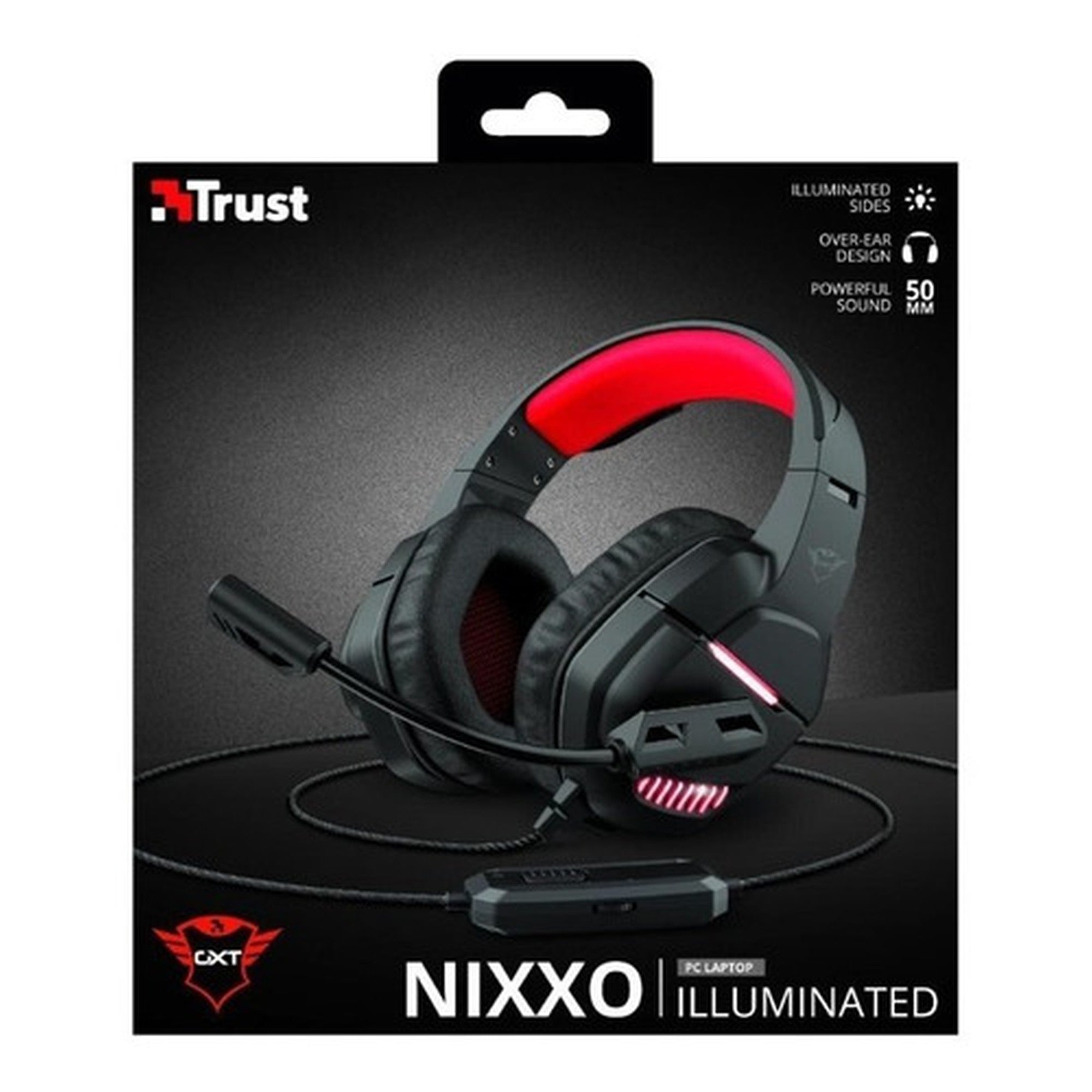 Audífonos Gamer Trust Gxt448 Nixxo Iluminado Usb - conector auriculares