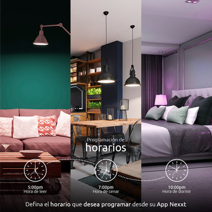 Ampolleta Bombilla Led Inteligente Wifi Nexxt  Nhb-c120 Rgb - bombilla inteligente