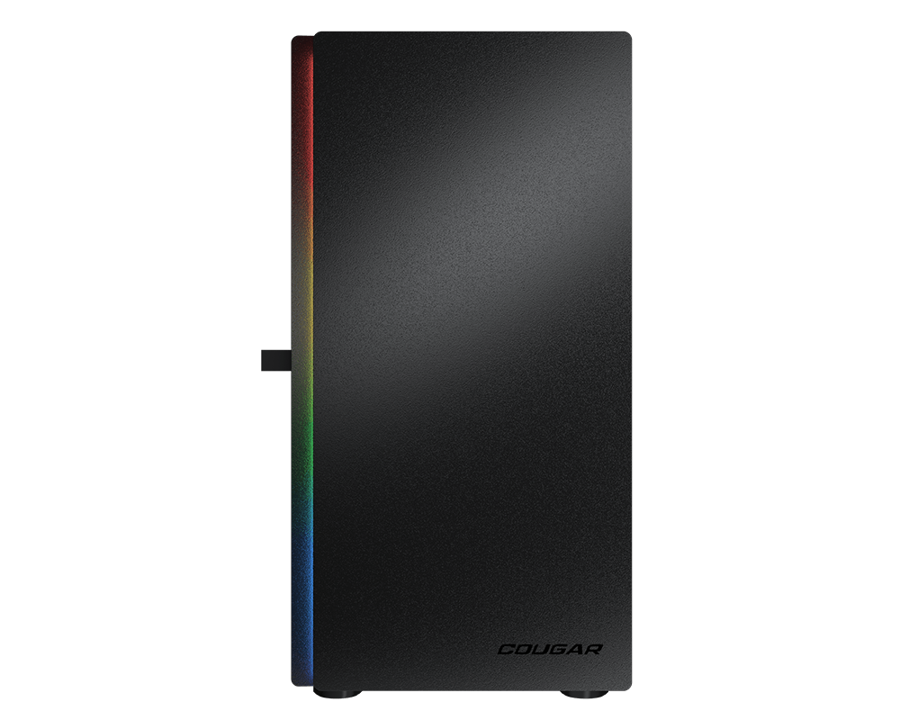 Gabinete Cougar Case Purity Negro con Luz RGB - tiene panel