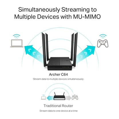 Router Dual Band Gigabit Archer C64 EasyMesh - link archer