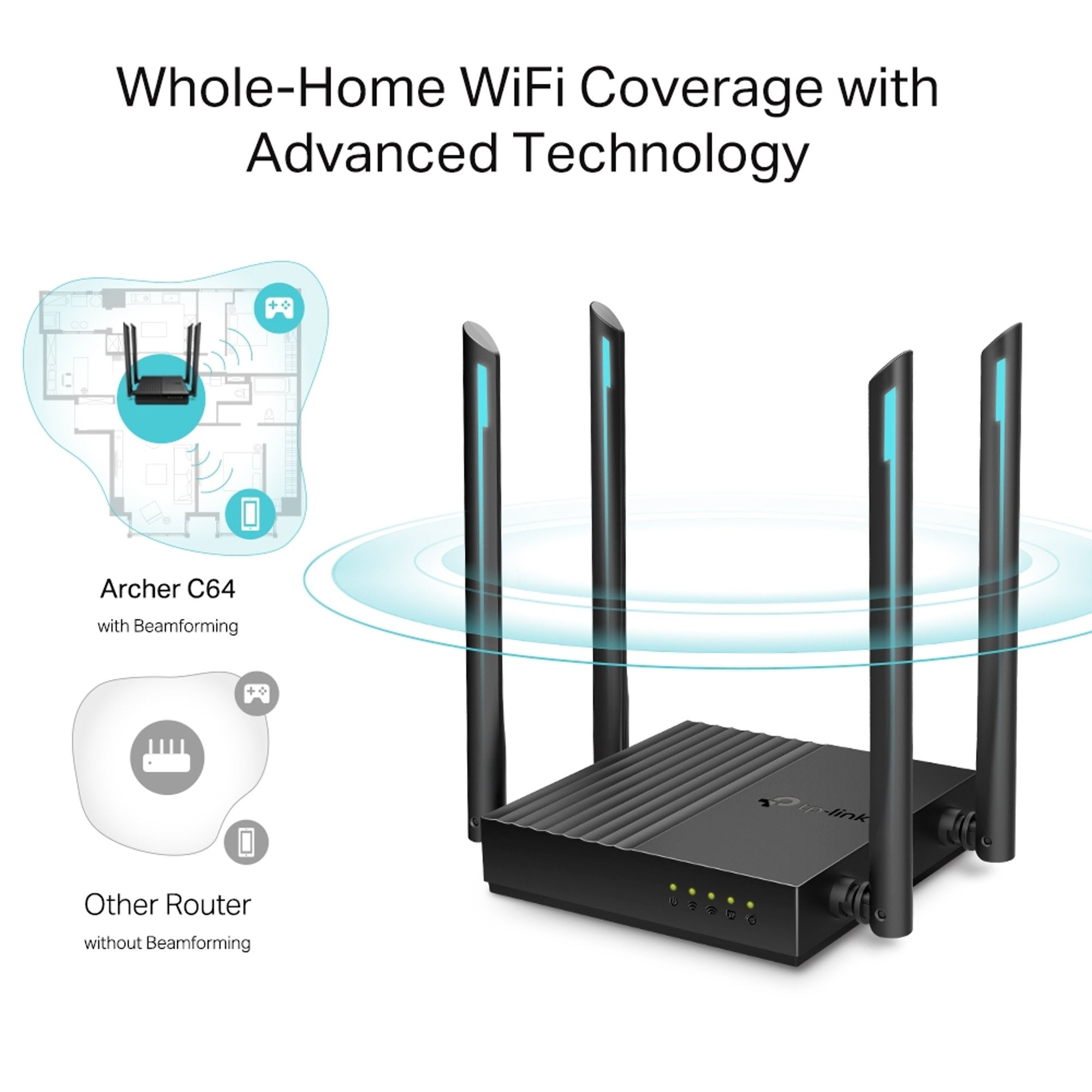 Router Dual Band Gigabit Archer C64 EasyMesh - link archer
