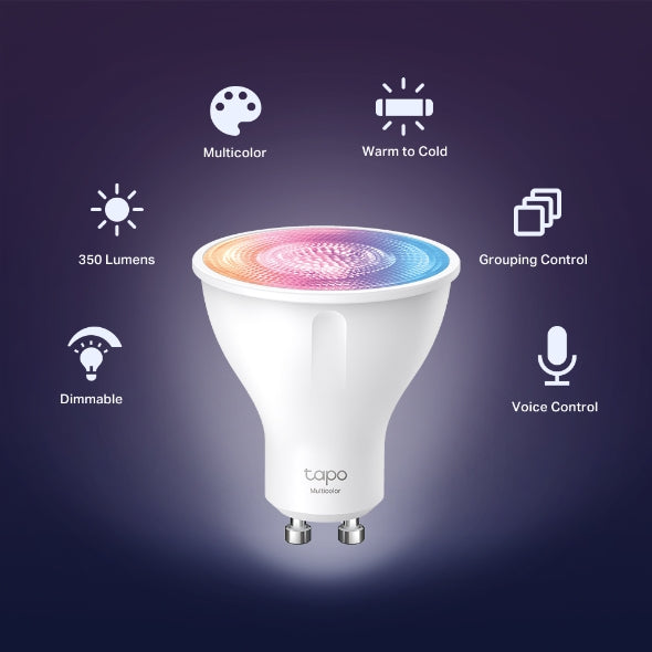Ampolleta Bombilla GU10 Multicolor WiFi Tapo L630 (2-Pack)