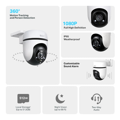 Camara Wifi de Seguridad Motorizada para Exterior Tapo C500 - tapo c500
