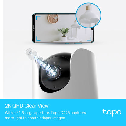 Camara de Seguridad Wifi 6 Motorizada 4MP 2K Tapo C225