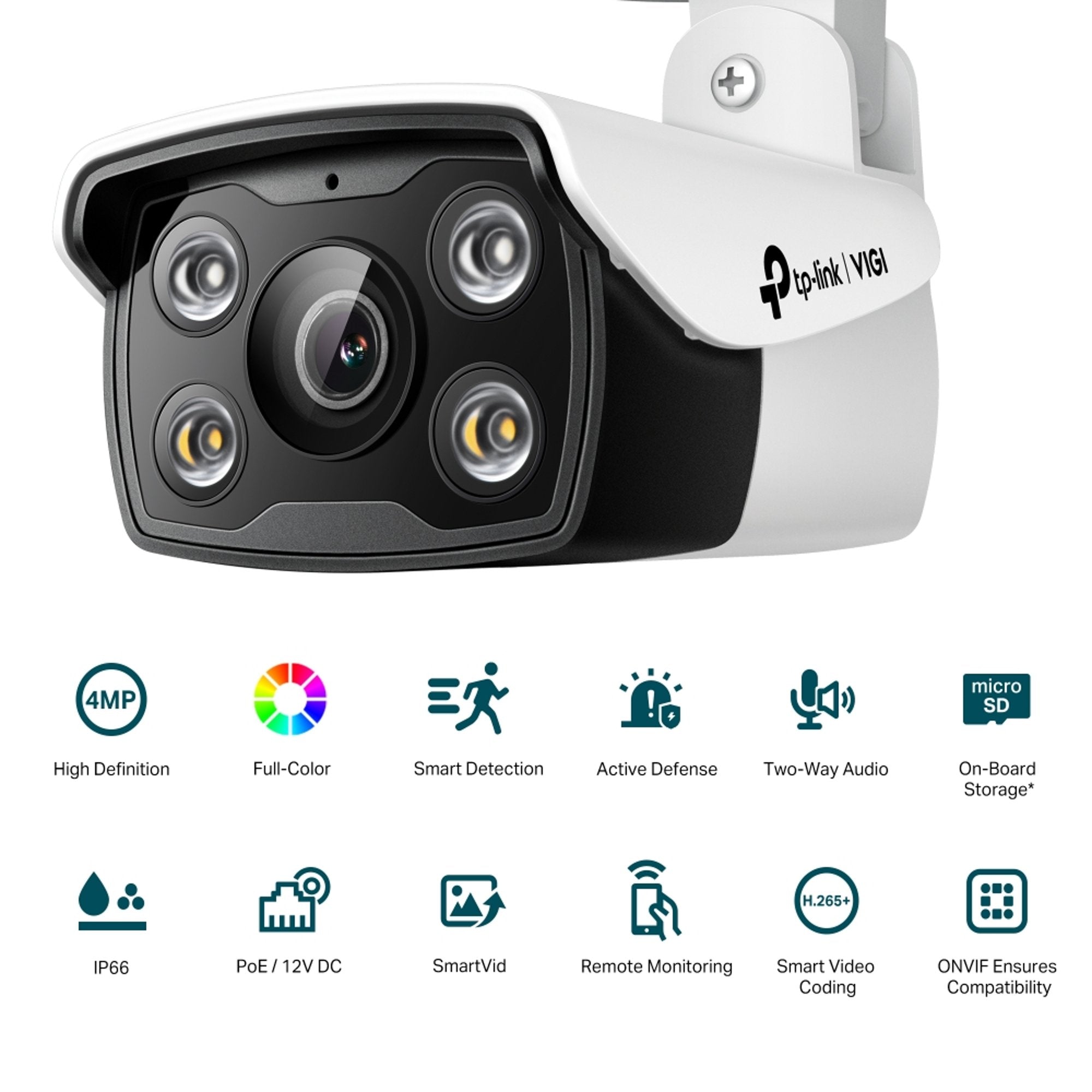 Camara de Seguridad IP Bullet Exterior Full HD 4MP VIGI C340 - alta definición