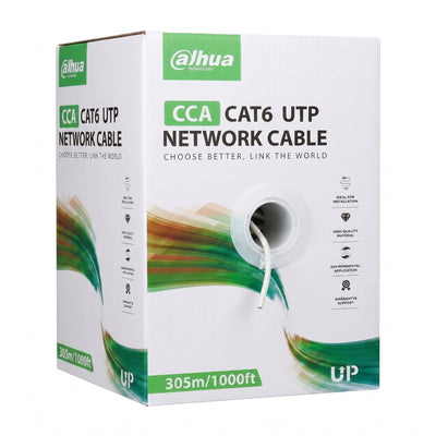 Cable Red Cat6 Dahua 305m Blanco UTP CCA PFM922I-6UN