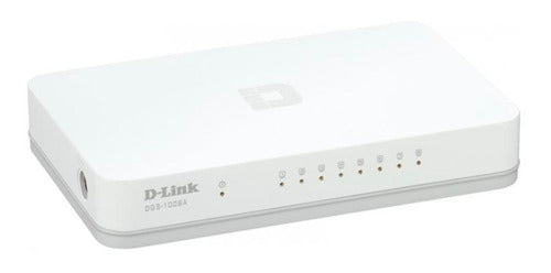 Switch Gigabit 8 Puertos D-link Dgs-1008a Cable - comparte archivos