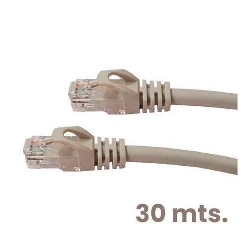 Imagen de Cable De Red / Patch Cord Certificado Cat6 30 Mts Gris