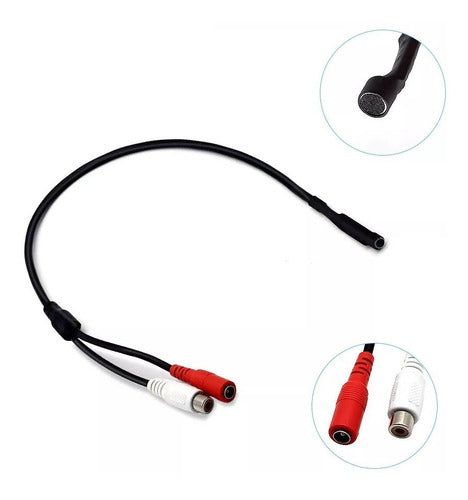 Imagen de Microfono Para Camara De Seguridad Sonido + Dc Cable