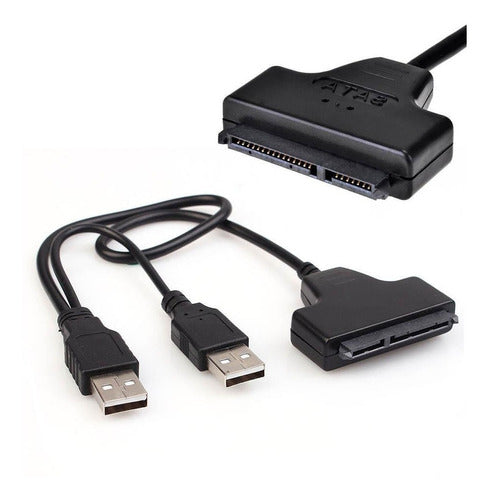 Imagen de Adaptador Usb 2.0 A Sata Con Doble Usb Cable