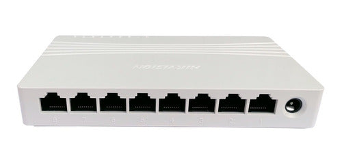 Switch 8 Puertos Gigabit 10/100/1000 Hikvision - puertos ethernet