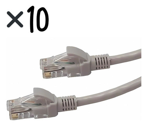 Cable De Red / Patch Cord Certificado Cat6 1 Mts Gris X10uni - cable patch