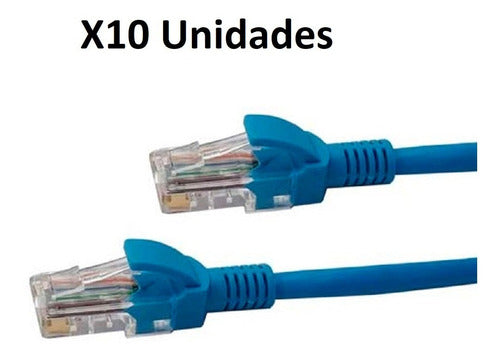 Cable De Red / Patch Cord Certificado Cat6 2 Mts Azul X10uni - cable patch