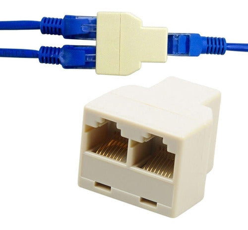 Imagen de Adaptador Rj45 Uno A Dos 1x2 / Switch De Red Dispositivos