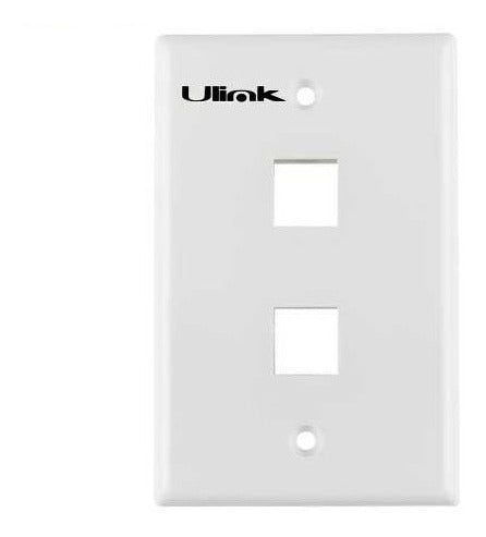 Imagen de Faceplate Doble 2 Modulo Rj45 / Rj11 Ulink
