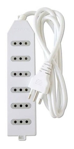 Alargador Eléctrico 1,5m, 6 Entradas, Macrotel - alargador eléctrico