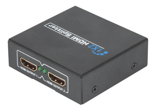 Splitter HDMI Activo De 1 A 2 Salidas Metálico - repartidor señal