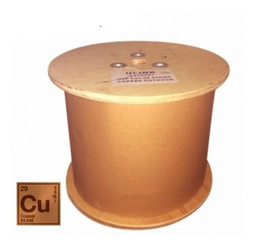 Imagen de Cable De Red Utp Exterior Cat6 Bobina 305mts 100% Cobre