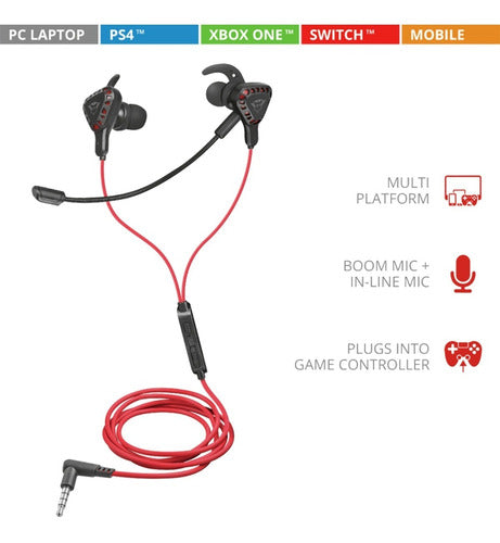 Audífonos Gamer Trust Cobra Gxt 408 Pc, Ps4, Switch Y Xbox. - experimenta adrenalina