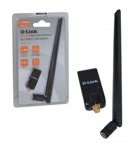 Imagen de Adaptador Usb Wifi Dual Band Ac600 Dwa-172