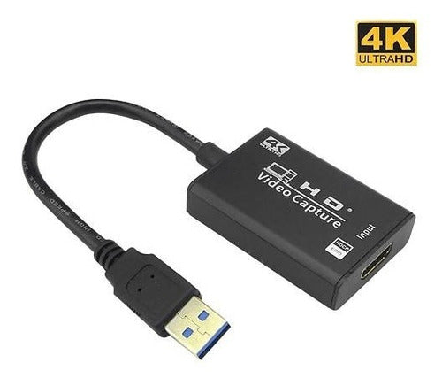 Capturadora De Video Hdmi Con Cable Usb - 4k / 1080p - capturadora video