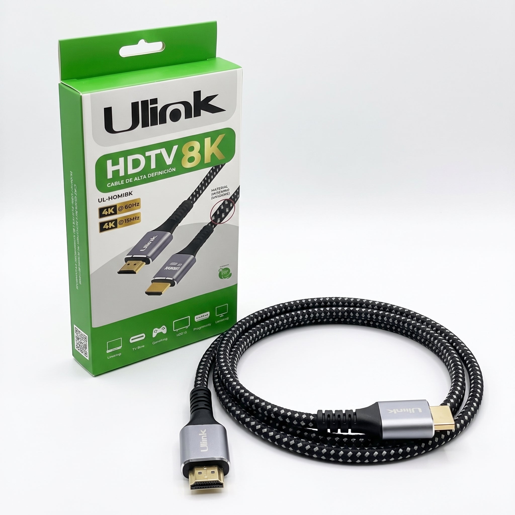 Cable HDMI a HDMI 8K 1.5 Metros 2.1 Mod UL-HDMI8K15