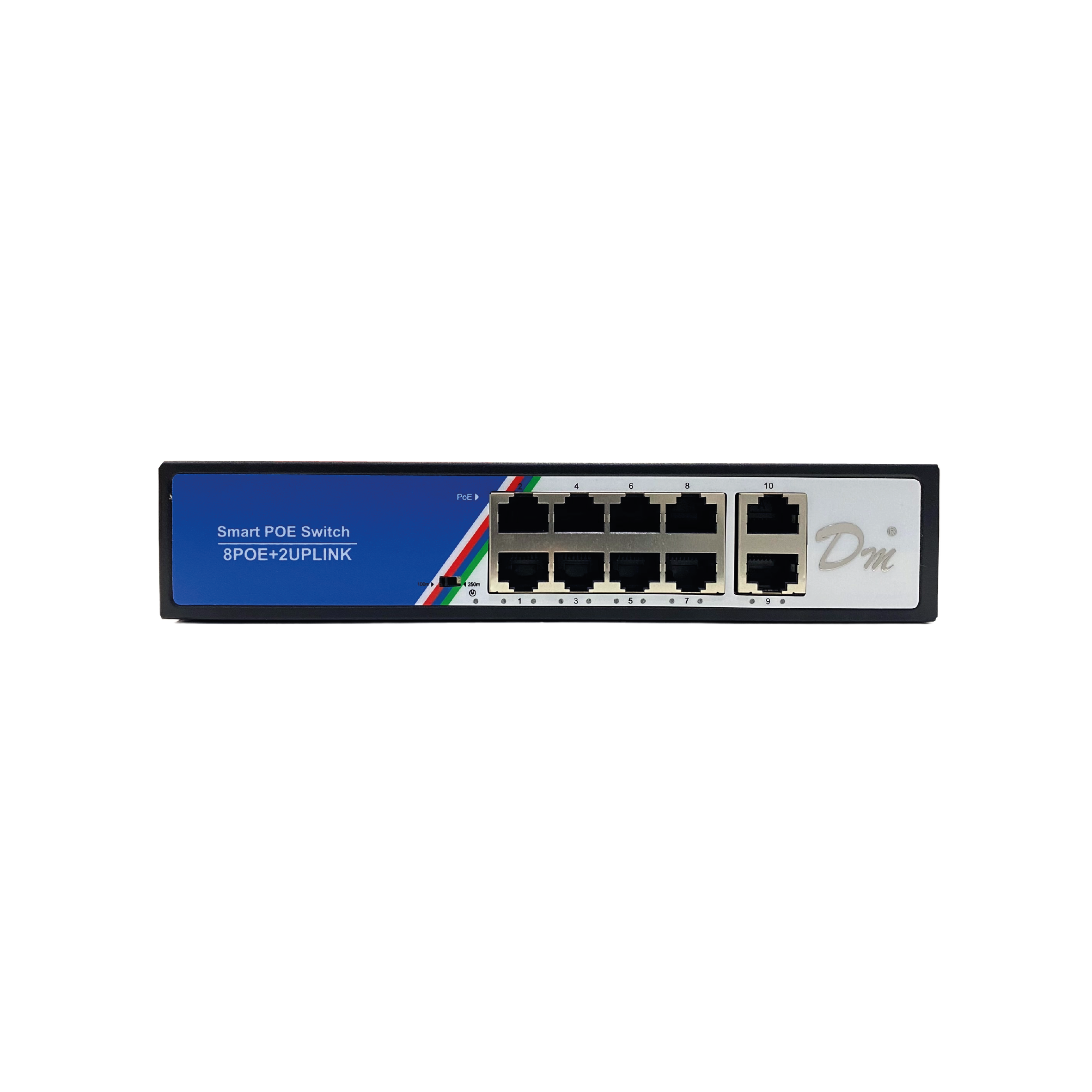 Switch 10 Puertos 8 PoE + 2 Puertos 100Mbps - switch puertos