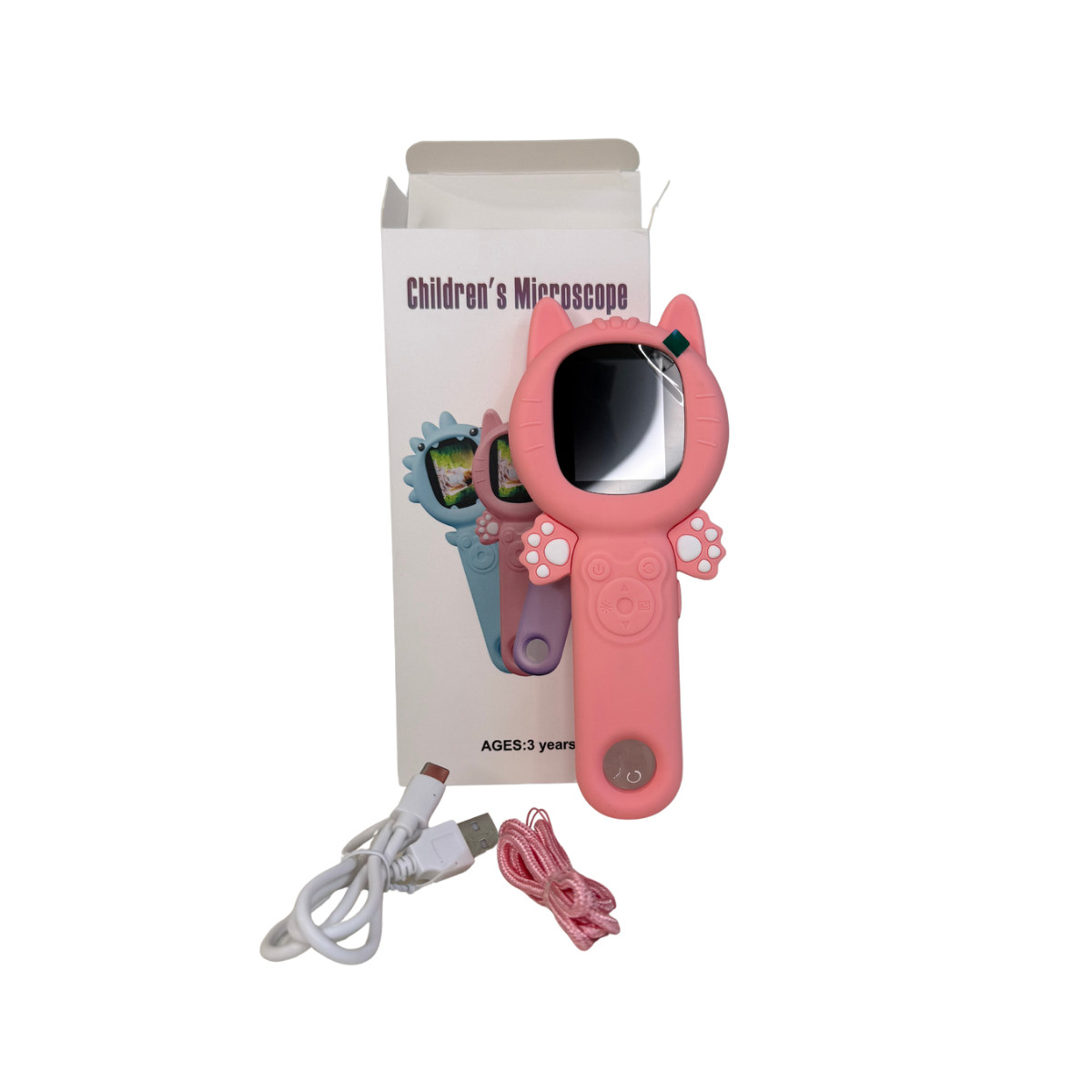 Microscopio Portátil Infantil Juguete Educativo LED Recargable