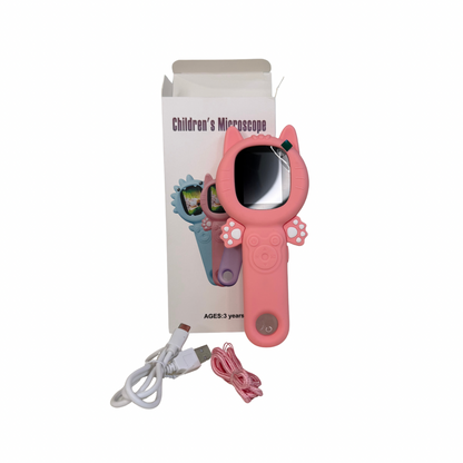 Microscopio Portátil Infantil Juguete Educativo LED Recargable