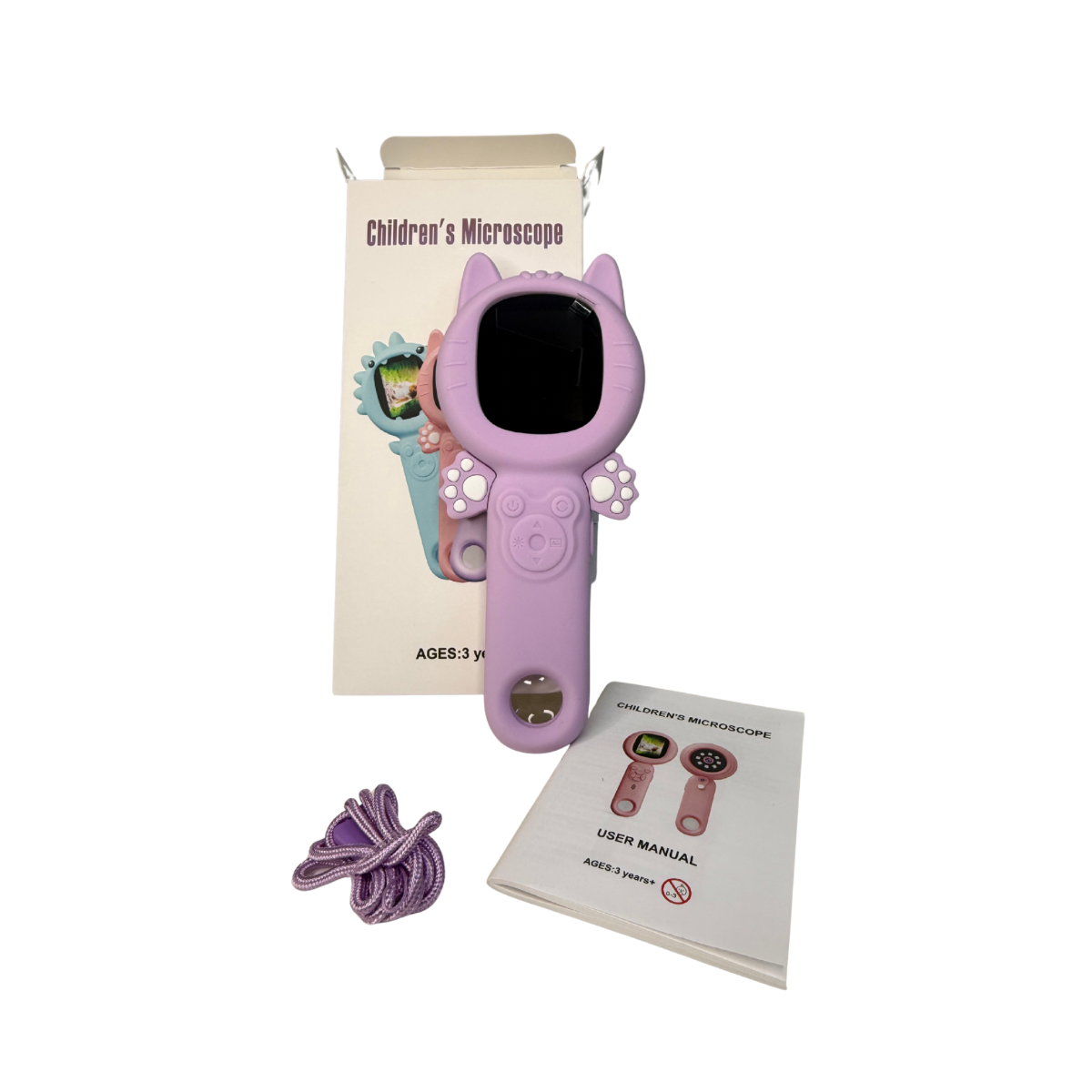 Microscopio Portátil Infantil Juguete Educativo LED Recargable