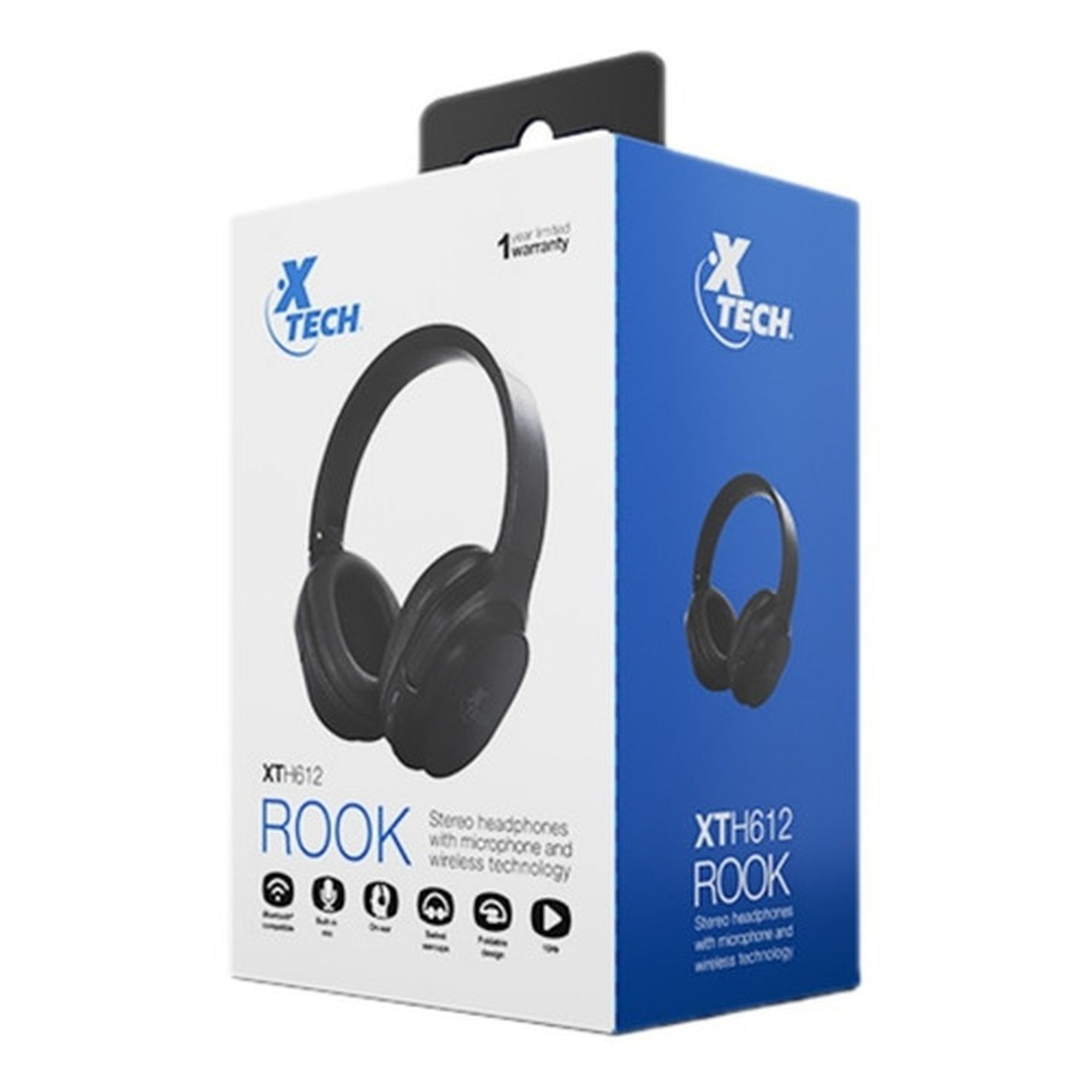 Audífonos Inalámbricos Bluetooth Con Micrófono Xth612 Rook - audífonos estéreo