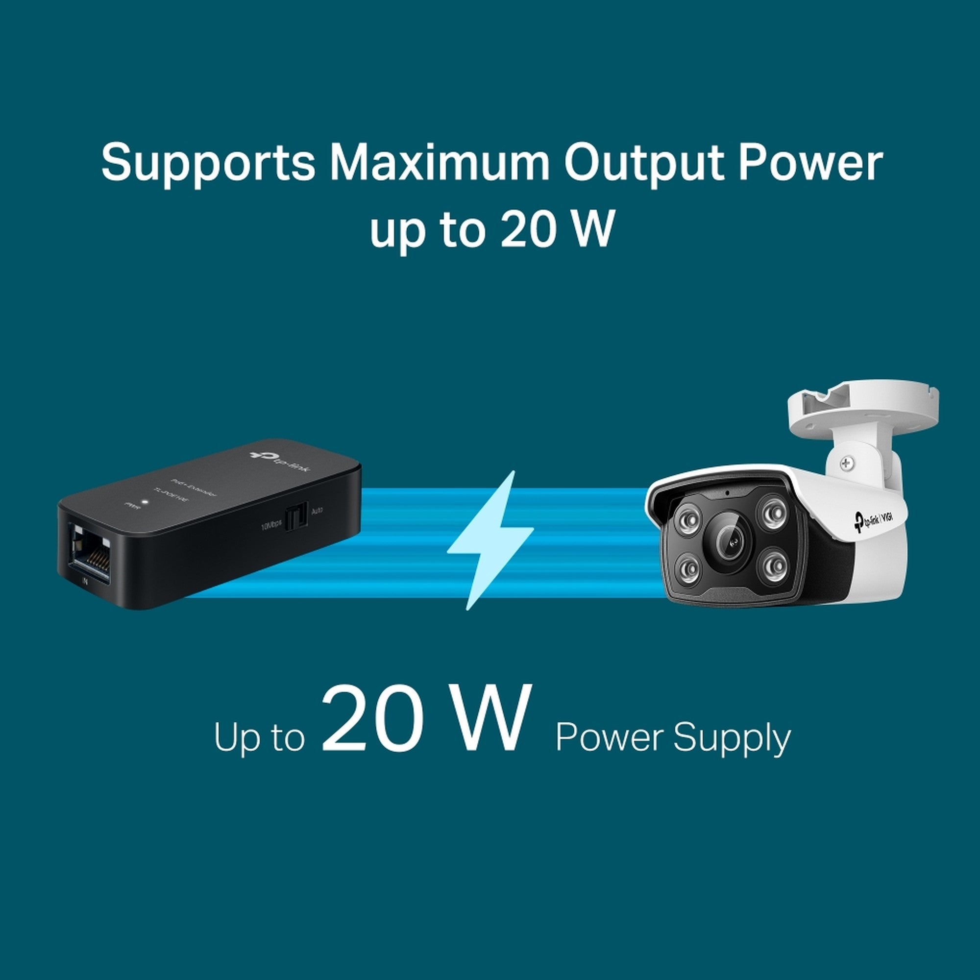 Adaptador Extensor PoE+ Fast Ethernet TL-PoE10E Hasta 250m - dispositivo extiende
