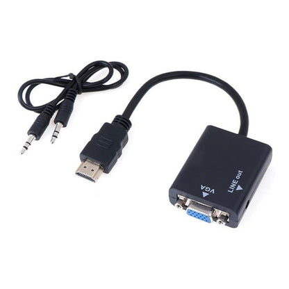 Adaptador Conversor Hdmi A Vga Hd + Audio