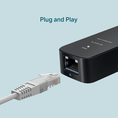 Adaptador Extensor PoE+ Fast Ethernet TL - PoE10E Hasta 250m