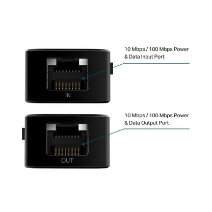 Adaptador Extensor PoE+ Fast Ethernet TL - PoE10E Hasta 250m